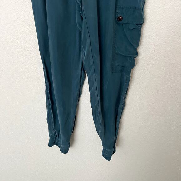 [Sweaty Betty] Teal Stargazer Blue Cargo Jogger Pants Cupro Comfortable Size XS - Picture 8 of 13